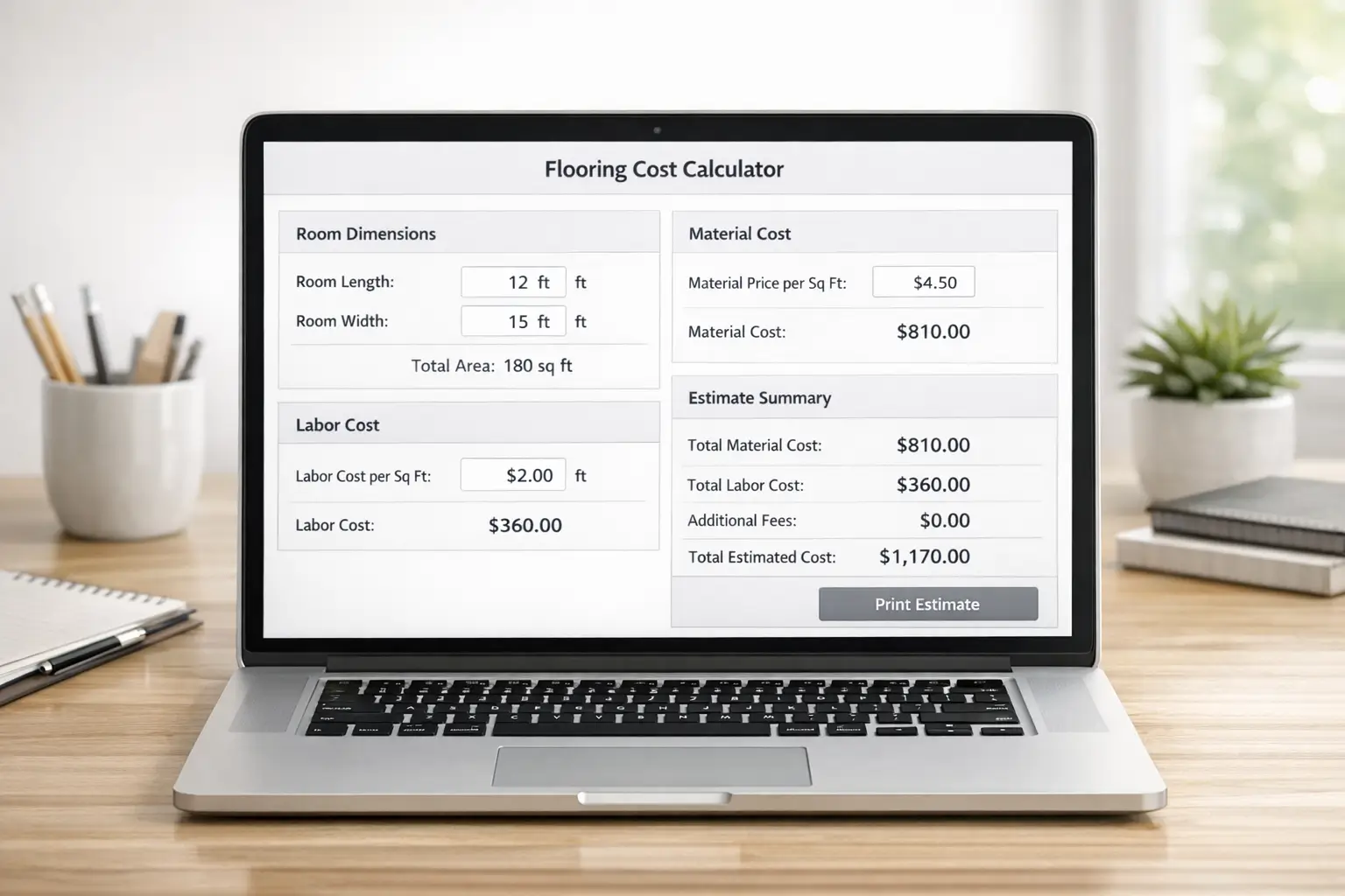 Flooring Cost Calculator